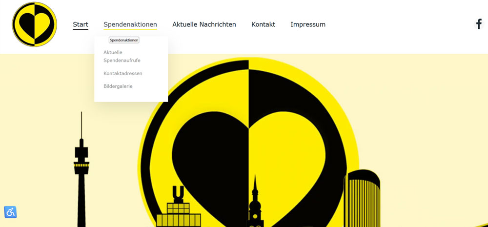 Schwarz-Gelbes Herz aus Dortmund